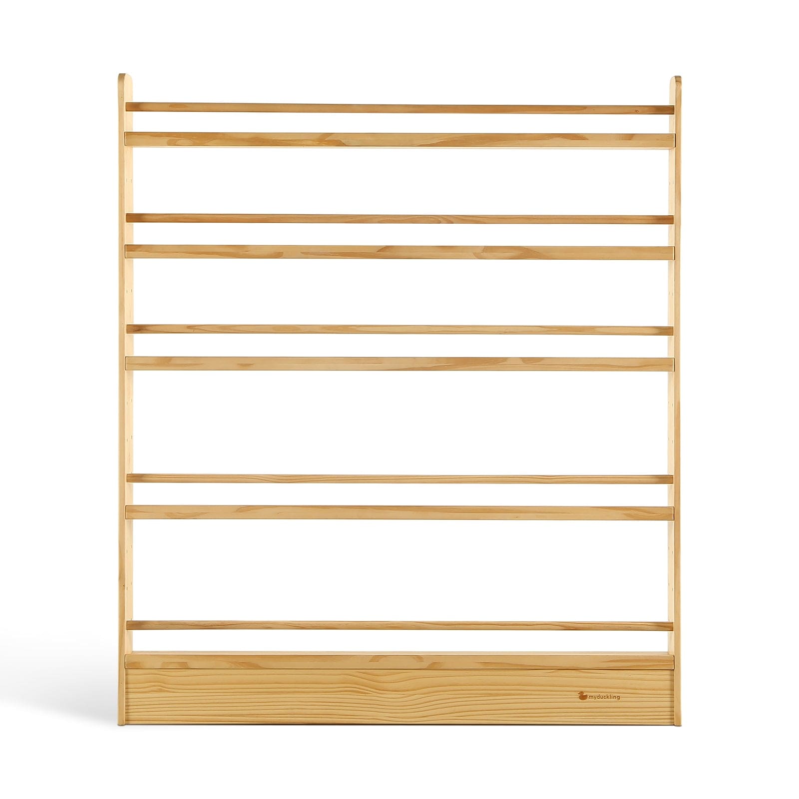 myduckling 5 Tier Adjustable Solid Wood Bookshelf