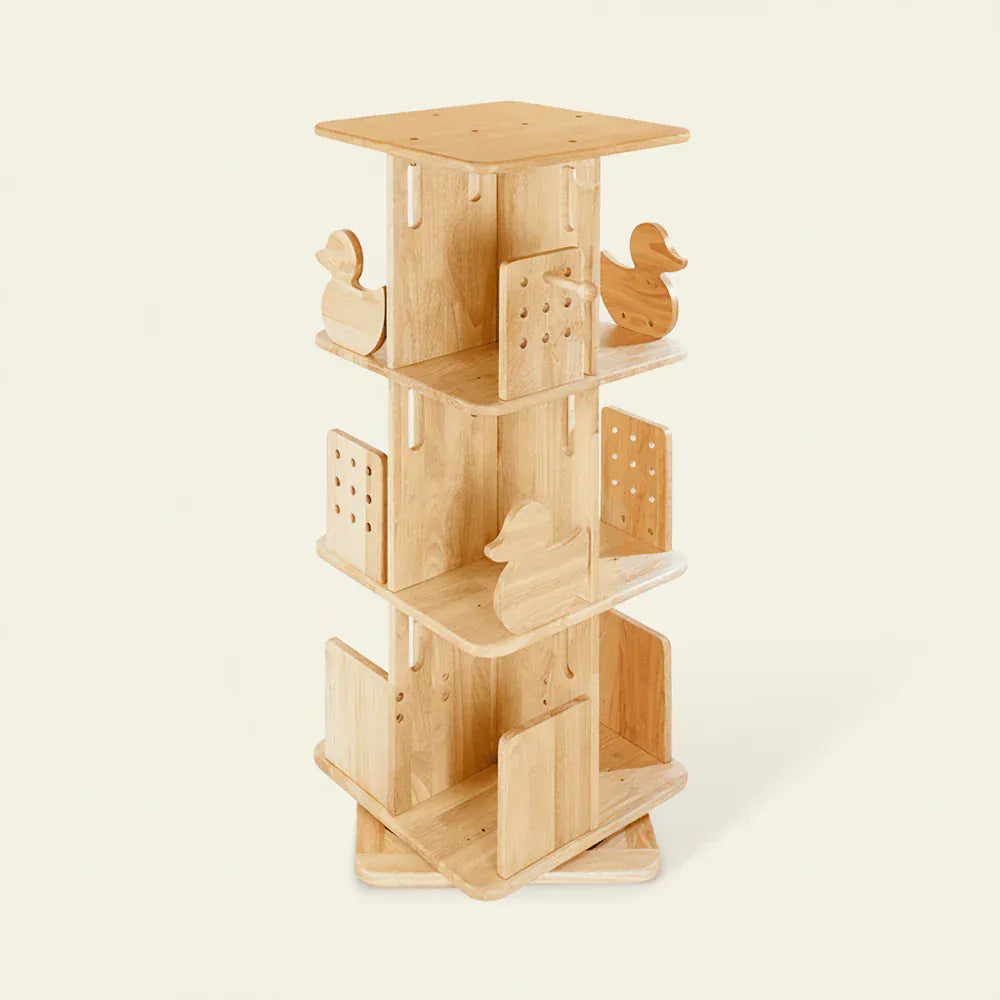 myduckling Montessori Rotating Bookcase - Natural