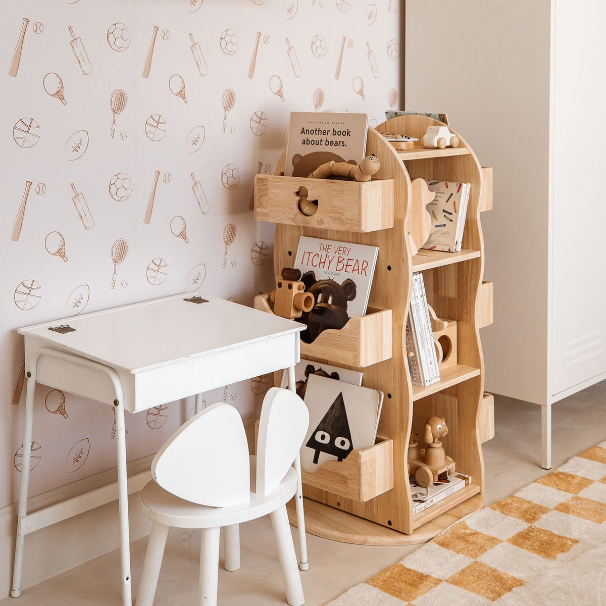 myduckling BINDI Revolving Solid Wood Bookcase