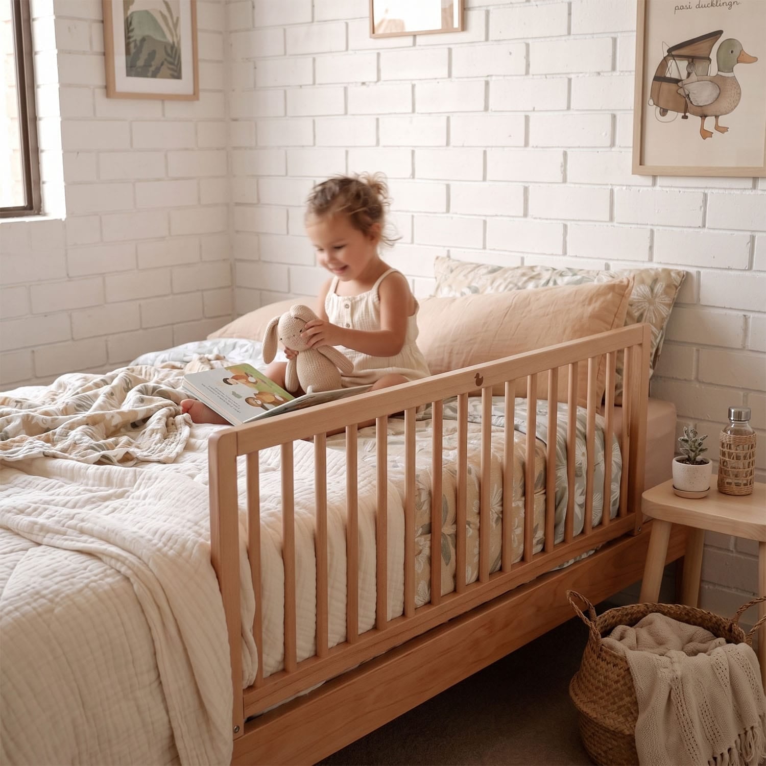 myduckling Natural Eli Kids Bed Rail – 120cm