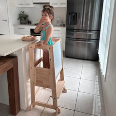 myduckling Deluxe Solid Wood Adjustable Learning Tower 2 in 1