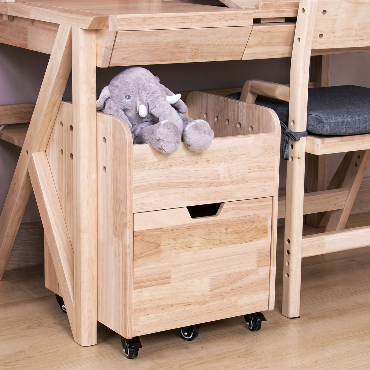 myduckling Solid Wood Trolley