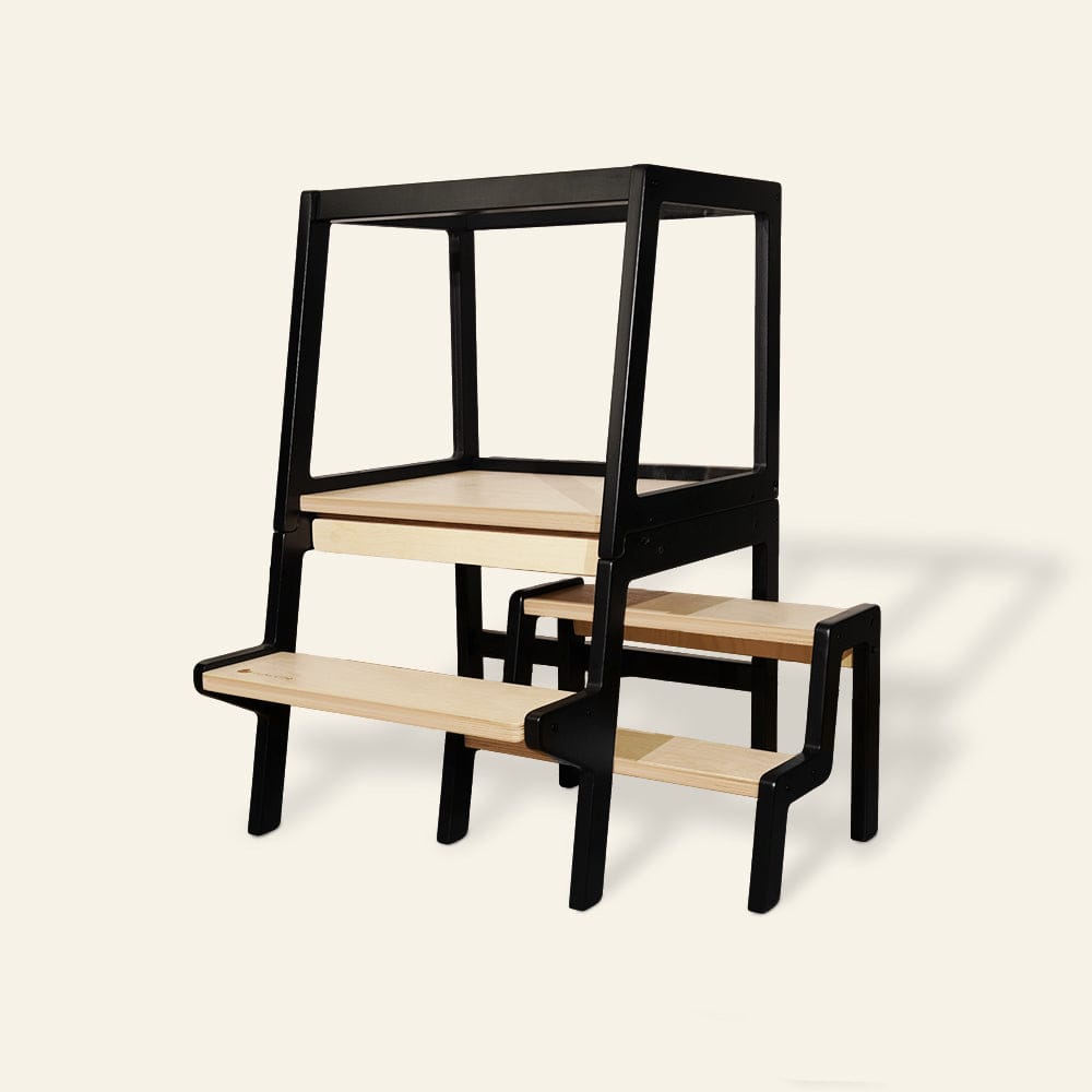 myduckling Convertible Learning Tower - Black/Natural