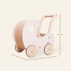 myduckling Isla Doll Pram Walker - Rose