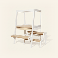 myduckling Convertible Learning Tower - White/Natural