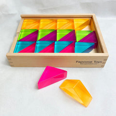 Papoose Lucite Large Triangles 24-piece set