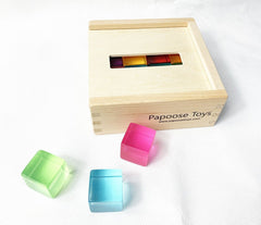 Papoose Toys Bright Lucite Cubes - 16 Pieces