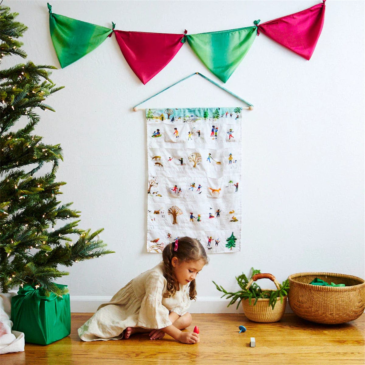 Sarah's Silks Advent Calendar Illustrated by Gemma Koomen- Snowy Day