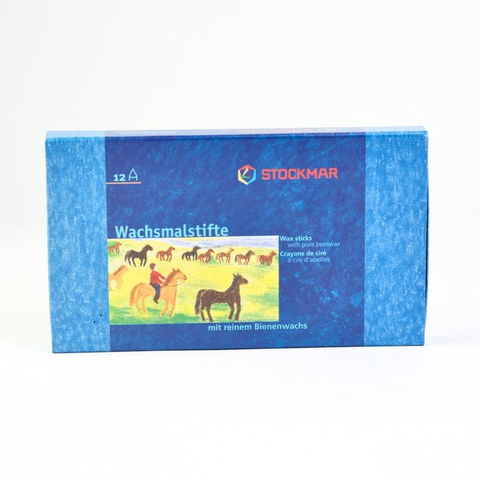Stockmar Wax Crayons with Pure Beeswax 12 Sticks in Cardboard Box