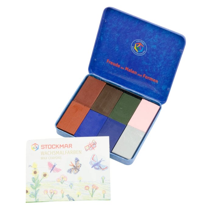 Stockmar Wax Crayons 8 Blocks in Tin Supplementary Mix A