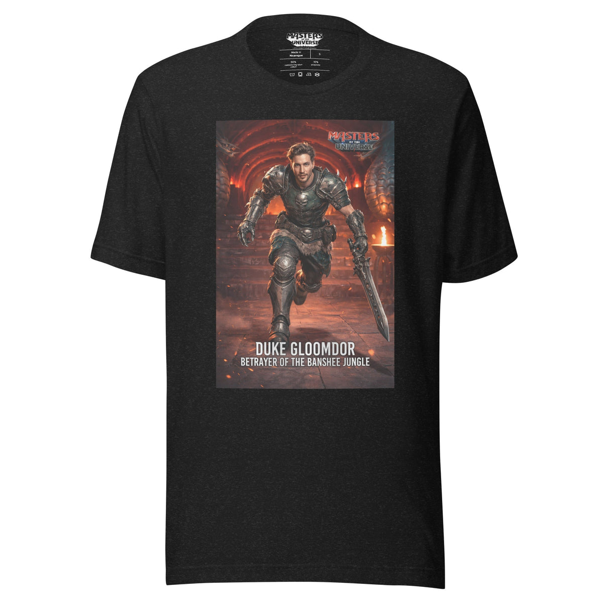 Masters of the Universe Become Eternian Customizable Black T-Shirt