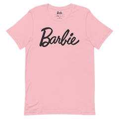 Barbie Script Logo Unisex Pink T-Shirt