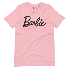 Barbie Script Logo Unisex Pink T-Shirt