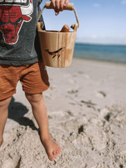 Explore Nook Wooden Bucket & Scoop set (Whale Burn Stamp Edition)