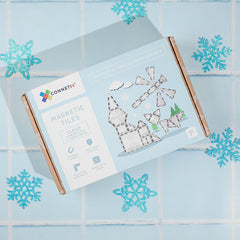 (Slight Colour Variance) Connetix Tiles 34 Piece Clear Pack